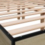 Sonoma oak metal engineered wood bed frame 120x200 cm by vidaXL, Beds and slatted bases - Ref: Foro24-845863, Price: 110,99 €...