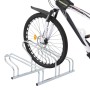 Soporte para 3 bicicletas suelo independiente acero galvanizado de vidaXL, Bases y soportes para almacenar bicicletas - Ref: ...