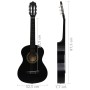 Set de guitarra clásica para principiantes 8 pzas negro 1/2 34" de vidaXL, Guitarras - Ref: Foro24-70127, Precio: 67,45 €, De...