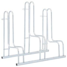 Stand for 3 bicycles independent floor galvanized steel by vidaXL, Bases and supports for storing bicycles - Ref: Foro24-4005...