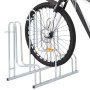 Soporte para 3 bicicletas suelo independiente acero galvanizado de vidaXL, Bases y soportes para almacenar bicicletas - Ref: ...