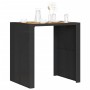 Mesa de jardín superficie de madera ratán PE negro 105x80x110cm de vidaXL, Mesas de jardín - Ref: Foro24-368696, Precio: 205,...