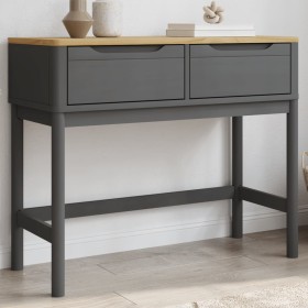 FLORO console table solid gray pine wood 89.5x36.5x73 cm by vidaXL, Side tables - Ref: Foro24-374022, Price: 105,99 €, Discou...