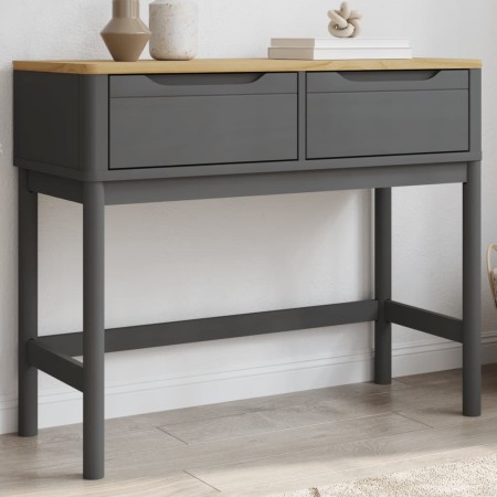 FLORO console table solid gray pine wood 89.5x36.5x73 cm by vidaXL, Side tables - Ref: Foro24-374022, Price: 95,86 €, Discoun...