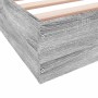 Sonoma gray engineered wood bed frame 120x200 cm by vidaXL, Beds and slatted bases - Ref: Foro24-842033, Price: 88,11 €, Disc...