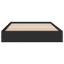 Estructura de cama madera de ingeniería negra 75x190 cm de vidaXL, Camas y somieres - Ref: Foro24-842078, Precio: 63,99 €, De...