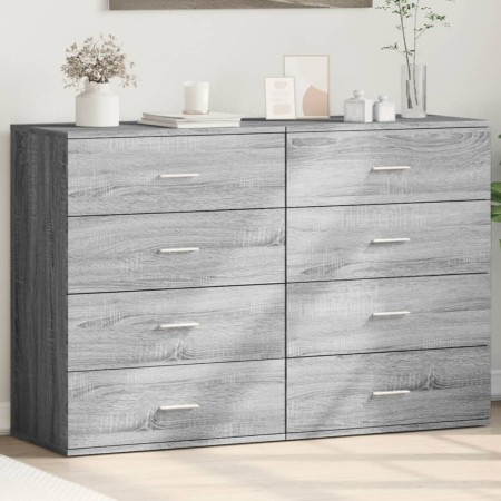 Aparadores 2 uds madera de ingeniería gris Sonoma 60x39x80 cm de vidaXL, Aparadores - Ref: Foro24-3276628, Precio: 192,90 €, ...