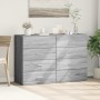 Aparadores 2 uds madera de ingeniería gris Sonoma 60x39x80 cm de vidaXL, Aparadores - Ref: Foro24-3276628, Precio: 192,90 €, ...