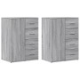 Aparadores 2 uds madera de ingeniería gris Sonoma 59x39x80 cm de vidaXL, Aparadores - Ref: Foro24-3276635, Precio: 195,69 €, ...