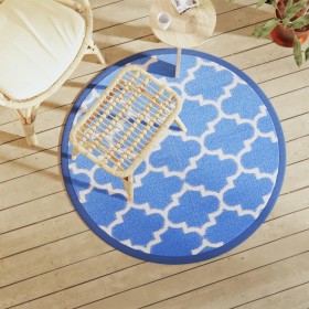 Blue PP outdoor rug Ø120 cm by vidaXL, Outdoor protectors - Ref: Foro24-368538, Price: 21,45 €, Discount: %