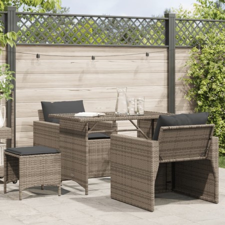 4-teilige Gartensofagarnitur und graue synthetische Rattankissen von vidaXL, Gartensets - Ref: Foro24-366361, Preis: 246,73 €...