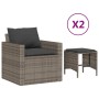 4-piece garden sofa set and gray synthetic rattan cushions by vidaXL, Garden sets - Ref: Foro24-366361, Price: 246,73 €, Disc...