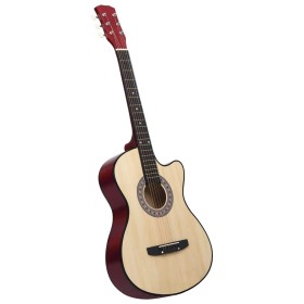 Guitarra acústica con cutaway 6 cuerdas madera tilo 38" de vidaXL, Guitarras - Ref: Foro24-70130, Precio: 69,50 €, Descuento: %