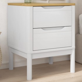 FLORO bedside table solid white pine wood 45x39x57 cm by vidaXL, Nightstands - Ref: Foro24-374003, Price: 75,33 €, Discount: %