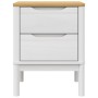 FLORO bedside table solid white pine wood 45x39x57 cm by vidaXL, Nightstands - Ref: Foro24-374003, Price: 77,94 €, Discount: %