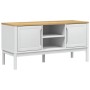 FLORO TV-Schrank aus massivem weißem Kiefernholz 114x43x55 cm von vidaXL, TV-Möbel - Ref: Foro24-374015, Preis: 123,49 €, Rab...