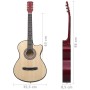 Acoustic guitar with cutaway, 6 strings, made of basswood, 38 inches. by vidaXL, Guitars - Ref: Foro24-70130, Price: 71,34 €,...