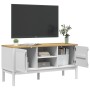 FLORO TV-Schrank aus massivem weißem Kiefernholz 114x43x55 cm von vidaXL, TV-Möbel - Ref: Foro24-374015, Preis: 123,99 €, Rab...