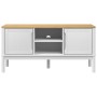 FLORO TV-Schrank aus massivem weißem Kiefernholz 114x43x55 cm von vidaXL, TV-Möbel - Ref: Foro24-374015, Preis: 123,49 €, Rab...