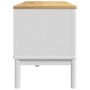 Mueble de TV FLORO madera maciza de pino blanco 114x43x55 cm de vidaXL, Muebles TV - Ref: Foro24-374015, Precio: 123,49 €, De...