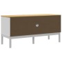 FLORO TV-Schrank aus massivem weißem Kiefernholz 114x43x55 cm von vidaXL, TV-Möbel - Ref: Foro24-374015, Preis: 123,49 €, Rab...