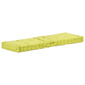 Green cotton pallet cushion 120x40x7 cm by vidaXL, Cushions for chairs and sofas - Ref: Foro24-48685, Price: 32,71 €, Discoun...