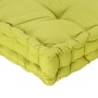 Green cotton pallet cushion 120x40x7 cm by vidaXL, Cushions for chairs and sofas - Ref: Foro24-48685, Price: 32,65 €, Discoun...