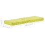 Green cotton pallet cushion 120x40x7 cm by vidaXL, Cushions for chairs and sofas - Ref: Foro24-48685, Price: 32,65 €, Discoun...