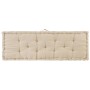 Cojín para palés algodón beige 120x40x7 cm de vidaXL, Cojines para sillas y sofás - Ref: Foro24-48679, Precio: 50,14 €, Descu...