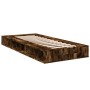 Estructura de cama madera de ingeniería roble ahumado 90x200 cm de vidaXL, Camas y somieres - Ref: Foro24-3280521, Precio: 13...