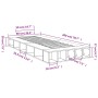 Estructura de cama madera de ingeniería roble ahumado 90x200 cm de vidaXL, Camas y somieres - Ref: Foro24-3280521, Precio: 13...