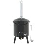 Cañón para gulasch con chimenea y tapa acero esmaltado de vidaXL, Barbacoas - Ref: Foro24-4005749, Precio: 188,54 €, Descuent...