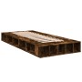 Smoked oak engineered wood bed frame 90x190 cm by vidaXL, Beds and slatted bases - Ref: Foro24-3280528, Price: 117,99 €, Disc...