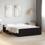 Cama con cajones madera de ingeniería negro 120x200 cm de vidaXL, Camas y somieres - Ref: Foro24-3280301, Precio: 205,00 €, D...