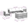 8-teiliges Gartensofa-Set und schwarze synthetische Rattankissen von vidaXL, Gartensets - Ref: Foro24-3261902, Preis: 665,79 ...