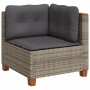 8-teiliges Gartensofa-Set und graue synthetische Rattankissen von vidaXL, Gartensets - Ref: Foro24-3261762, Preis: 652,66 €, ...