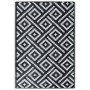 Alfombra de exterior PP blanco y negro 160x230 cm de vidaXL, Protectores para exterior - Ref: Foro24-368573, Precio: 44,50 €,...