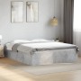 Estructura de cama madera de ingeniería gris hormigón 160x200cm de vidaXL, Camas y somieres - Ref: Foro24-3281003, Precio: 12...