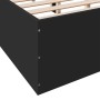 Black engineered wood bed frame 140x190 cm by vidaXL, Beds and slatted bases - Ref: Foro24-3281029, Price: 118,86 €, Discount: %