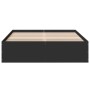 Black engineered wood bed frame 140x200 cm by vidaXL, Beds and slatted bases - Ref: Foro24-3281015, Price: 121,97 €, Discount: %