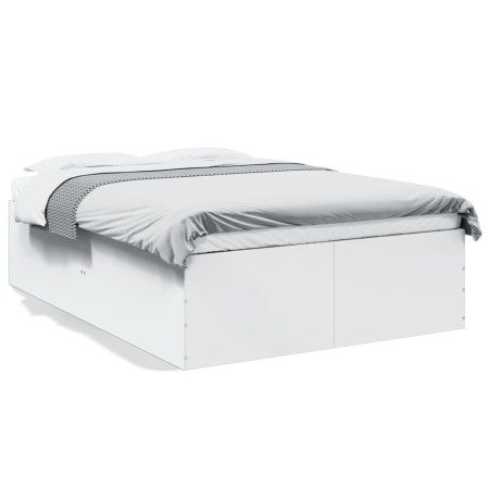 Estructura de cama madera de ingeniería blanca 140x200 cm de vidaXL, Camas y somieres - Ref: Foro24-3280923, Precio: 141,50 €...