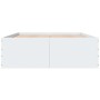 Estructura de cama madera de ingeniería blanca 140x190 cm de vidaXL, Camas y somieres - Ref: Foro24-3280937, Precio: 140,93 €...