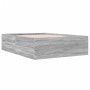 Sonoma gray engineered wood bed frame 120x200 cm by vidaXL, Beds and slatted bases - Ref: Foro24-3280935, Price: 137,46 €, Di...