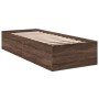 Estructura de cama madera de ingeniería roble marrón 90x200 cm de vidaXL, Camas y somieres - Ref: Foro24-3281062, Precio: 91,...