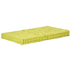 Cushion for pallets, green cotton, 120x80x10 cm by vidaXL, Cushions for chairs and sofas - Ref: Foro24-48686, Price: 69,71 €,...