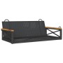 Banco columpio de ratán sintético negro 109x62x40 cm de vidaXL, Bancos de jardín - Ref: Foro24-368152, Precio: 92,01 €, Descu...