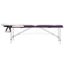 Klappbare Massageliege 2 Zonen aus weißem und violettem Aluminium von vidaXL, Massageliegen - Ref: Foro24-110233, Preis: 139,...