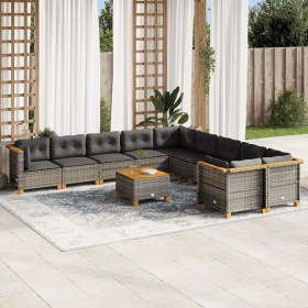 11-piece garden sofa set and gray synthetic rattan cushions by vidaXL, Garden sets - Ref: Foro24-3262050, Price: 810,58 €, Di...