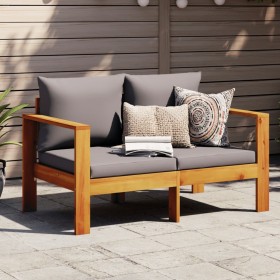 2 seater garden sofa with solid acacia wood cushions by vidaXL, Modular outdoor sofas - Ref: Foro24-367629, Price: 191,30 €, ...