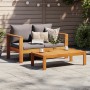 2-Sitzer-Gartensofa mit Kissen aus massivem Akazienholz von vidaXL, Modulare Sofas für den Außenbereich - Ref: Foro24-367629,...